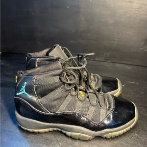 Black and Blue High-Top Sneakers